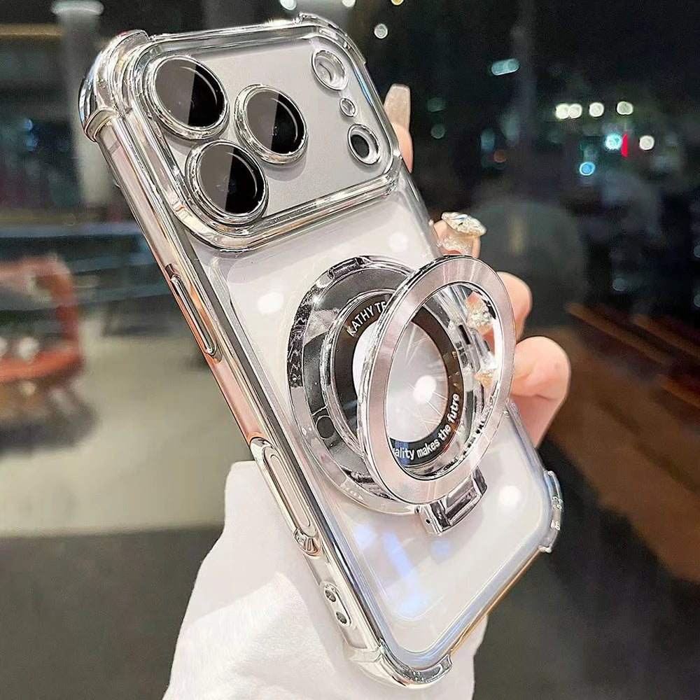 Case Antiqueda Mag Safe com Almofada de Ar para iPhone + Proteção para lentes (Lançamento 2026)