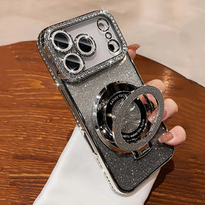 Case Glitter MagSafe + Suporte e Proteção para Lentes