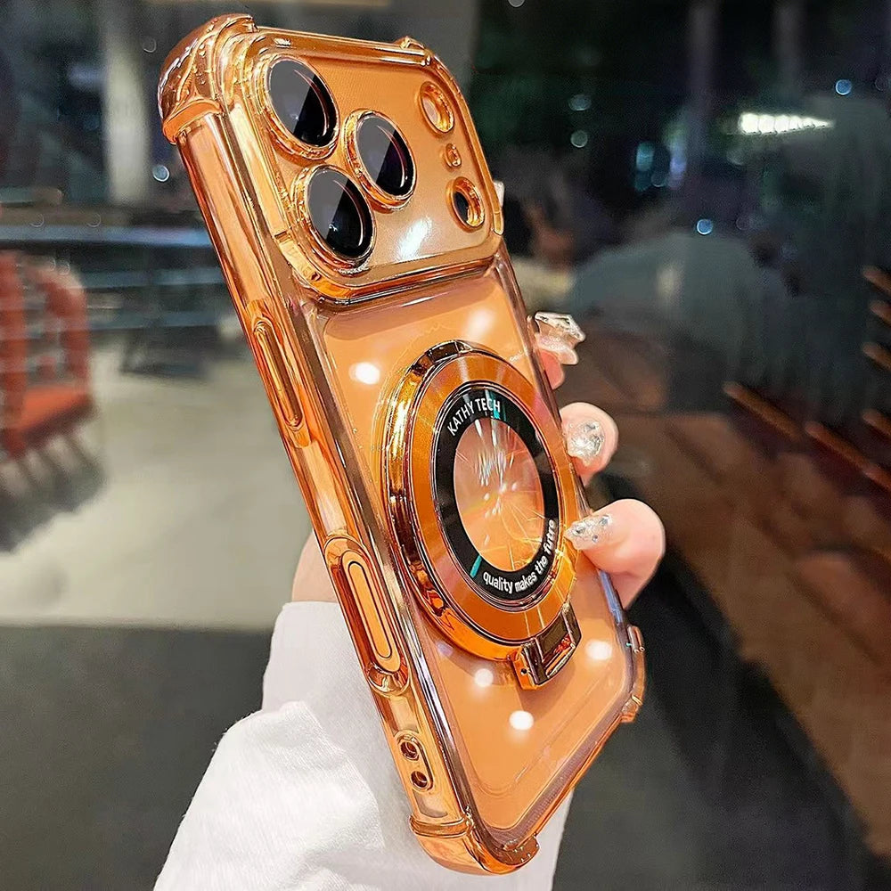 Case Antiqueda Mag Safe com Almofada de Ar para iPhone + Proteção para lentes (Lançamento 2026)