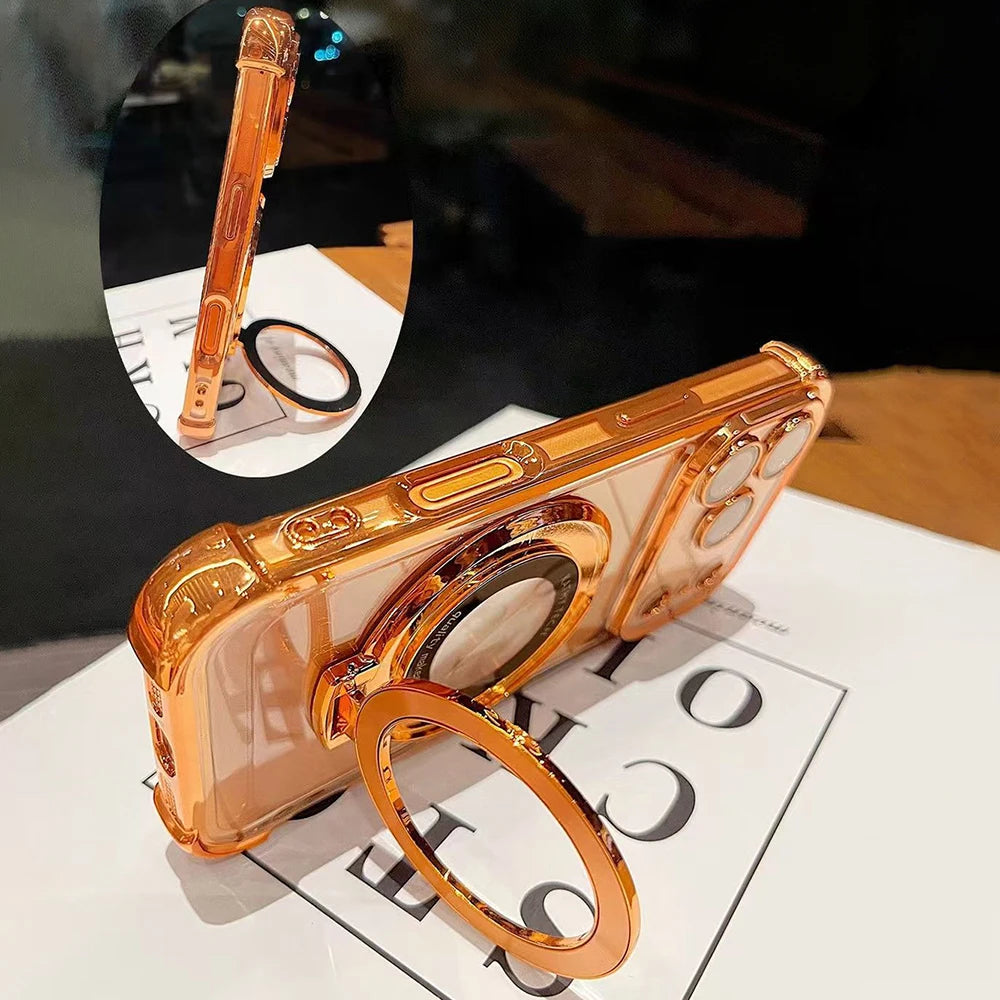 Case Antiqueda Mag Safe com Almofada de Ar para iPhone + Proteção para lentes (Lançamento 2026)