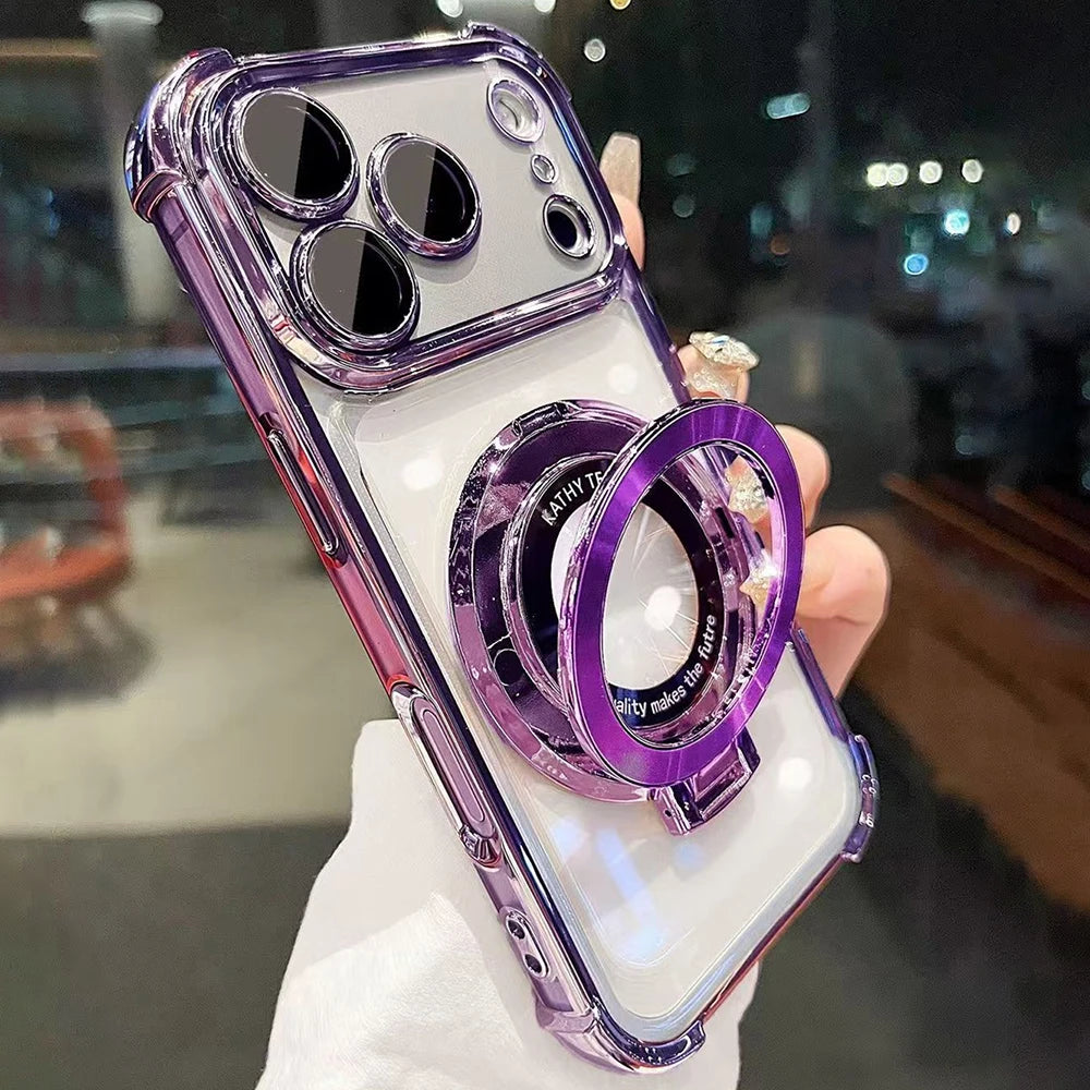 Case Antiqueda Mag Safe com Almofada de Ar para iPhone + Proteção para lentes (Lançamento 2026)
