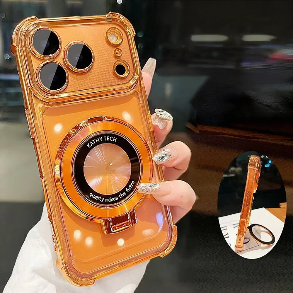 Case Antiqueda Mag Safe com Almofada de Ar para iPhone + Proteção para lentes (Lançamento 2026)