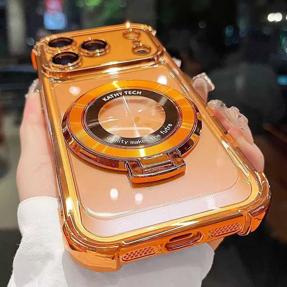 Case Antiqueda Mag Safe com Almofada de Ar para iPhone + Proteção para lentes (Lançamento 2026)