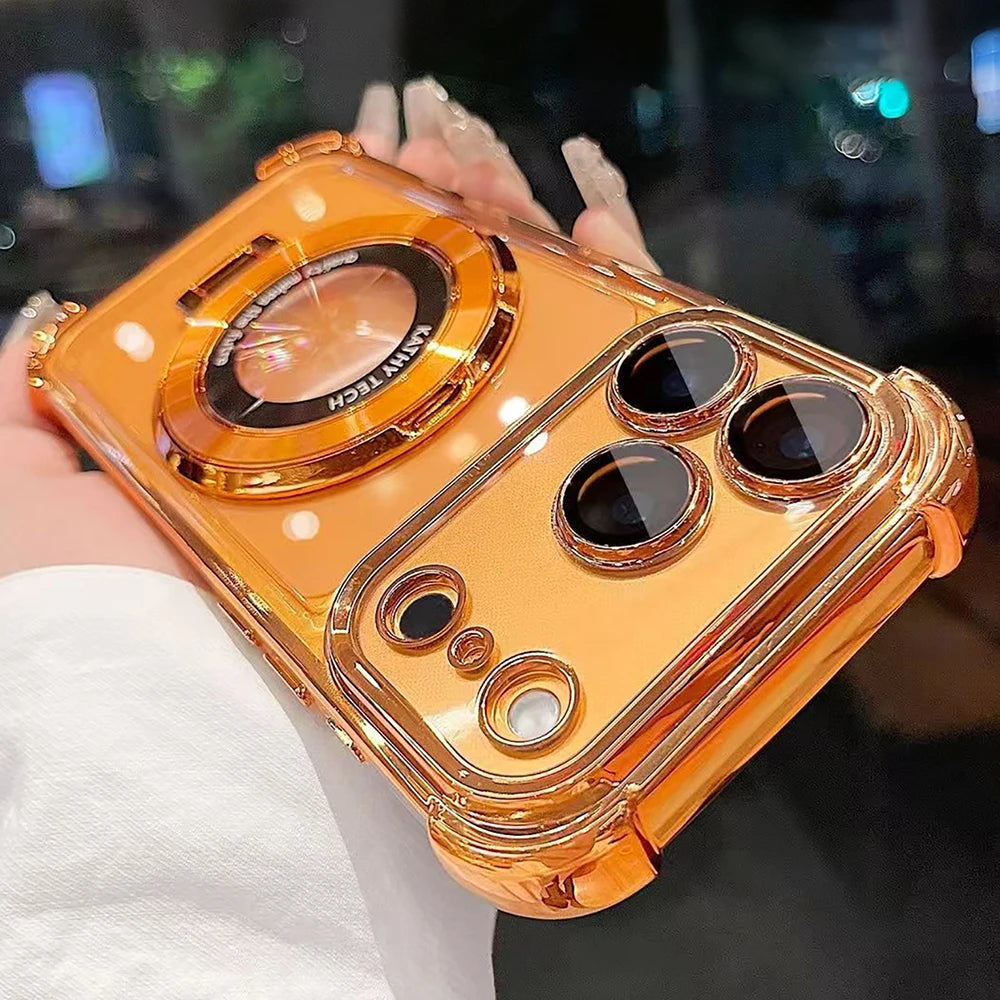 Case Antiqueda Mag Safe com Almofada de Ar para iPhone + Proteção para lentes (Lançamento 2026)