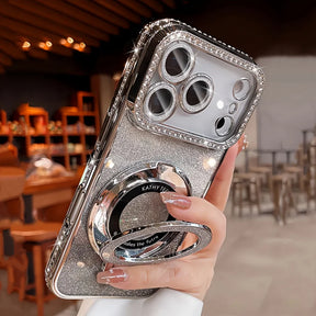 Case Glitter MagSafe + Suporte e Proteção para Lentes