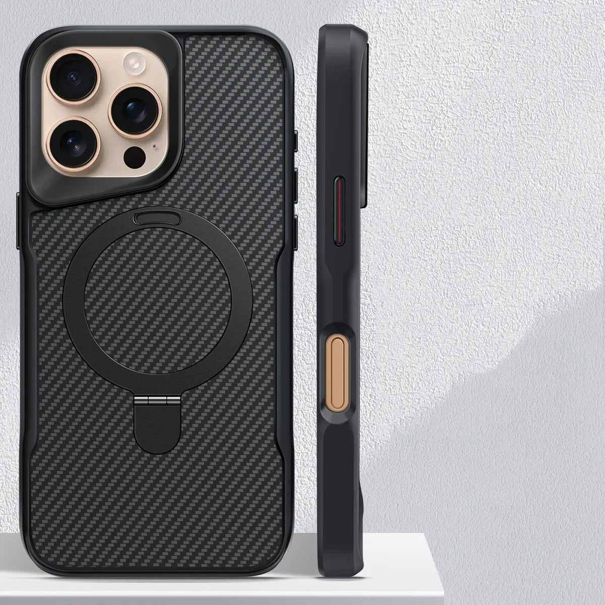 Case iPhone Nano Carbono Minimalista e carregamento MagSafe