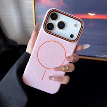 Case iPhone em Couro MagSafe Minimalista Premium