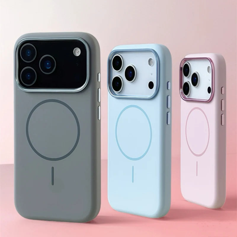 Case iPhone em Silicone Aveludada com MagSafe